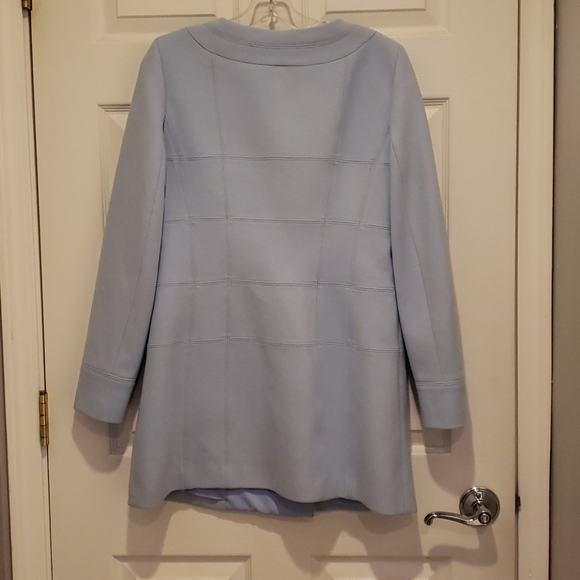 White House Black Market Lt. Blue Coat Size S - Picture 7 of 9